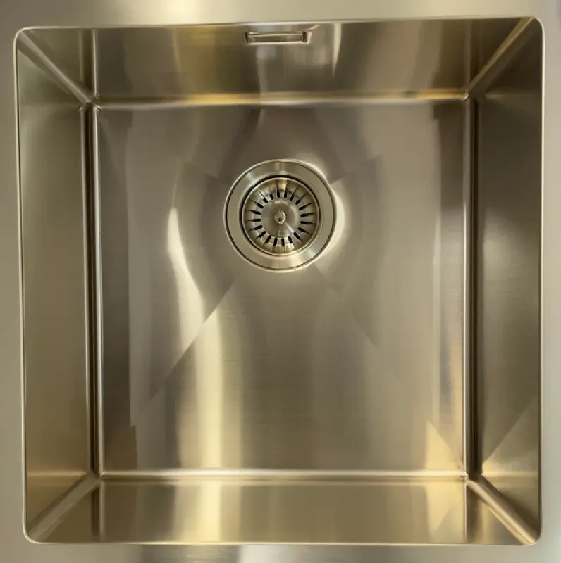 Ausmann Mosel Иноксова мивка PVD Gold 40x40, монтаж под, над и на нивото на плота 080914