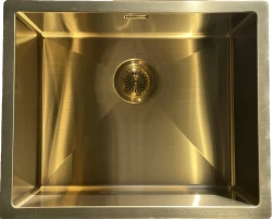 Ausmann Mosel Иноксова мивка PVD gold 50x40, монтаж под, над и на нивото на плота 080921