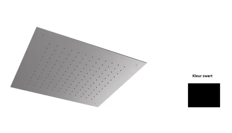 SB Square 316 Вграден душ с дъждовен ефект 38x38cm матово черно 1208952989