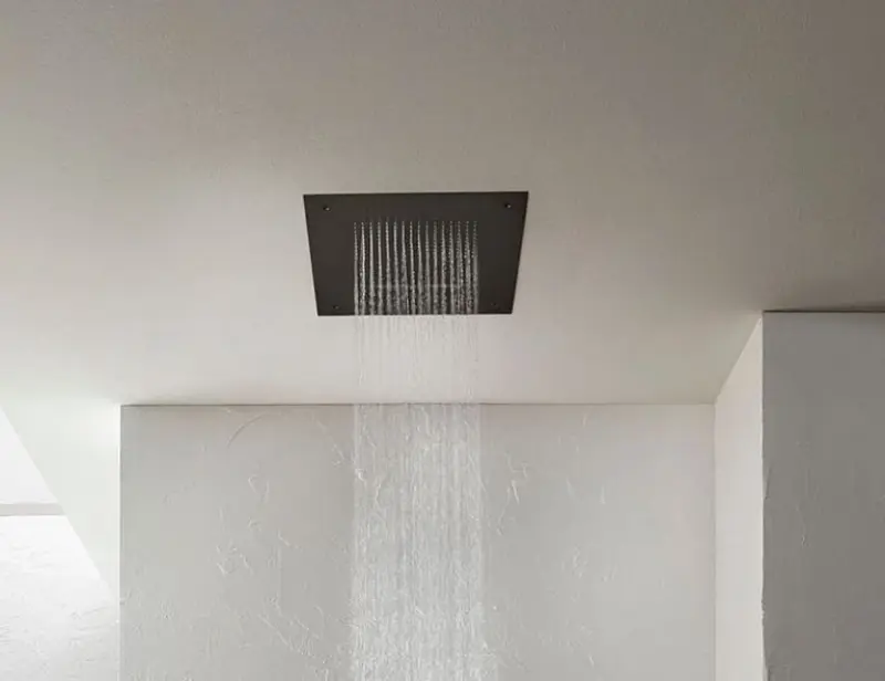 SB Square 316 Вграден душ с дъждовен ефект 38x38cm матово черно 1208952989