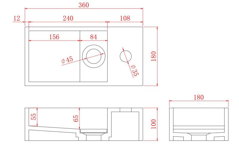 Solid-S Фонтан от твърда повърхност, 36x18x10 см, матово черно, с капак 1208953168
