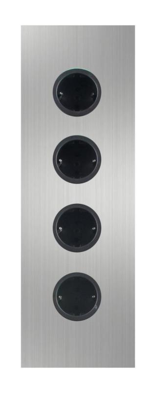 Indux Corner Енергиен стълб с 4 контакта Randaarde RVS 1208953218