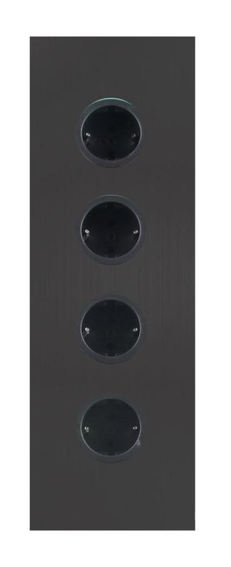 Indux Corner Енергиен стълб с 4 контакта с заземителна букса, черен 1208953219