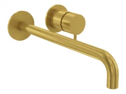 Waterevolution Flow вграден смесител за умивалник от четкан месинг с излив 10см T116BBB-10