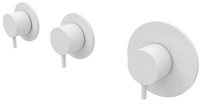 Вграден душ термостат Waterevolution Flow с 2 вентила в мат бяло 1208953386