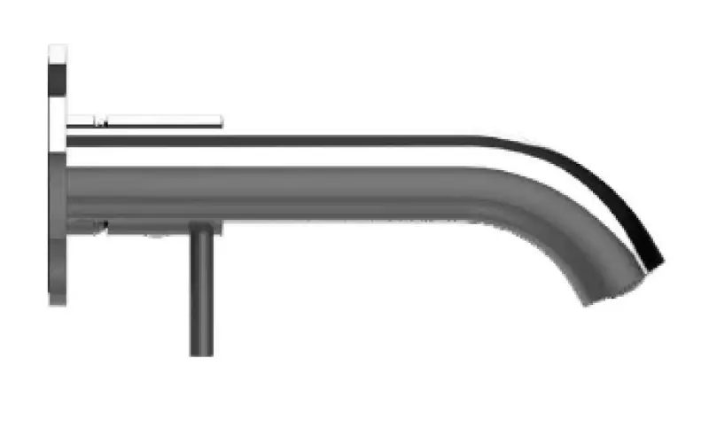 SB Round вграден смесител за умивалник в мат черно - 132mm