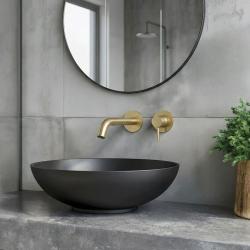 SB Round вграден смесител за умивалник от четкан месинг PVD 162mm