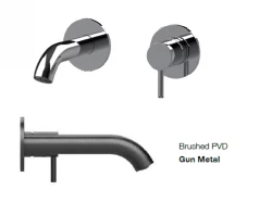 SB Round вграден смесител за умивалник от оръжеен метал PVD 102mm