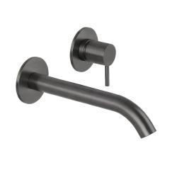 SB вграден смесител за умивалник от оръжеен метал PVD 162mm