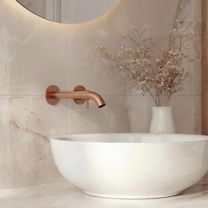 SB Round вграден смесител за умивалник от четкан мед PVD 162mm