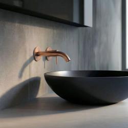 SB Раунд 316 вграден смесител за умивалник Отполирана мед PVD 132mm