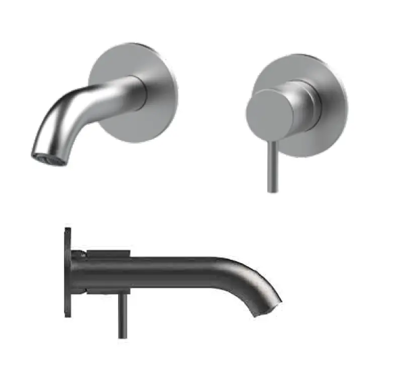 SB Round 316 вграден смесител за умивалник Gun Metal PVD 102mm