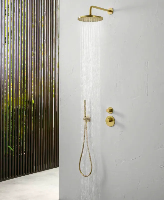 SB Rubinetterie 316 комплект ръчен душ с маркуч и закачалка от четкан месинг PVD 1208953547