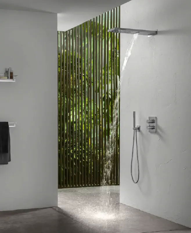 SB 316 Квадратен комплект за ръчен душ с маркуч и кука за окачване от неръждаема стомана