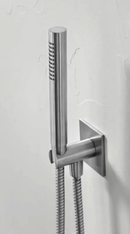 SB 316 Квадратен комплект за ръчен душ с маркуч и кука за окачване от неръждаема стомана