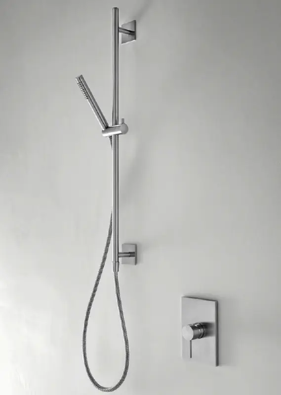 SB 316 Комплект квадратен плъзгач с ръчен душ и душово маркуче от неръждаема стомана