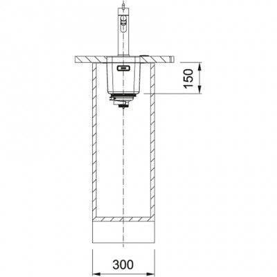 Franke Mythos MYX 110.16 Малка иноксова мивка 16x40cm, вграждане под плота 122.0638.196