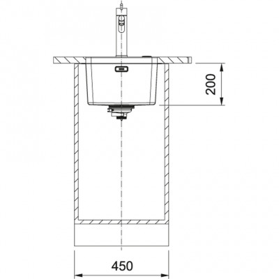 Franke Mythos MYX 110.34 Иноксова мивка 34x40cm, монтаж под плота 122.0638.197
