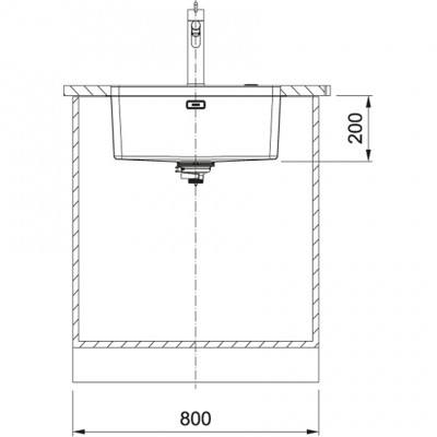 Franke Mythos MYX 110.55 Иноксова мивка 55x40cm, вграждане под плота 122.0638.200