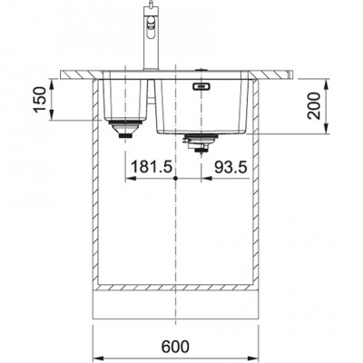 Franke Mythos MYX 160.34.16 BR Иноксова 1,5 мивка, вграждане под плота 16+34cm 122.0638.272