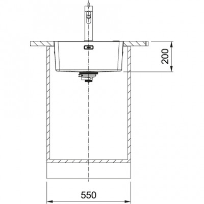 Franke Mythos MYX 210.45 Иноксова мивка 45x40cm, плосък монтаж 127.0638.275