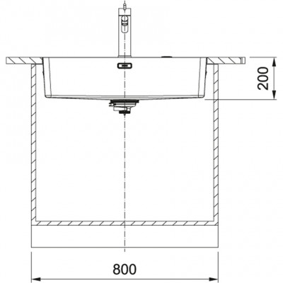 Franke Mythos MYX 210.70 Иноксова мивка 70x40cm, плосък монтаж 127.0638.278