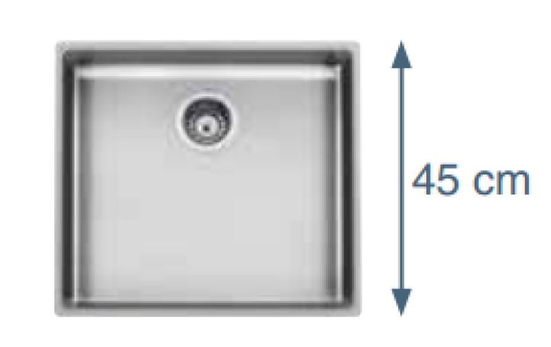 Foster L45 Speciale 45 см дълга мивка от неръждаема стомана 50 x 45 см за вграждане 1208953724