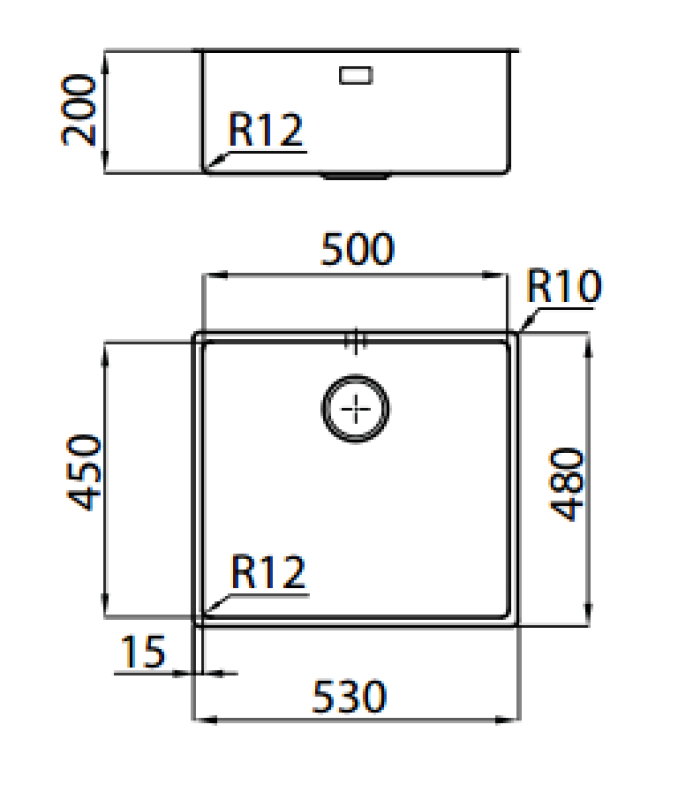 Foster L45 Speciale 45 см дълга мивка от неръждаема стомана 50 x 45 см за вграждане 1208953724