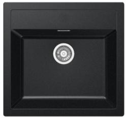 Franke Sirius 2 S2D 610.50 пластмасова черна мивка 56x53cm надстройка с отвор за чешма 114.0271.940
