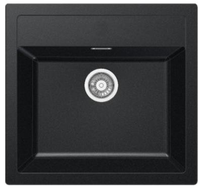 Franke Sirius 2 S2D 610.50 пластмасова черна мивка 56x53cm надстройка с отвор за чешма 114.0271.940