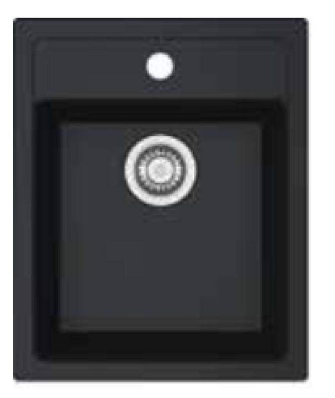 Franke Sirius 2 S2D 610.40 пластмасова черна мивка 43x53cm монтаж с отвор за чешма 114.0568.053