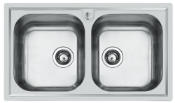 Фостер Марине RVS 316 Двойна мивка 86x50 см Монтаж 1208953745