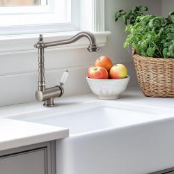 PB Vintage Носталгичен кухненски смесител, прозоречен смесител, сгъваем, неръждаема стомана 1208953757