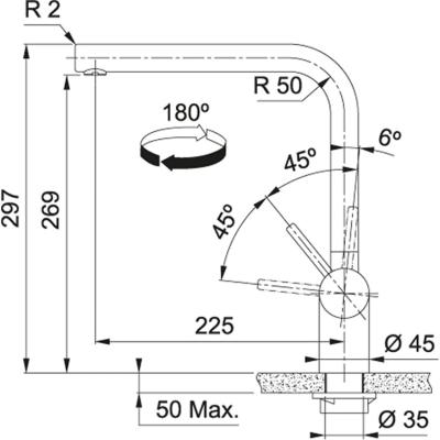 Franke Atlas Neo Кухненски смесител с въртящ се чучур, pvd gun metal 115.0628.207