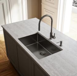 Franke Eos Neo Кухненски смесител с издърпваща се душ глава, pvd gun metal 115.0628.256