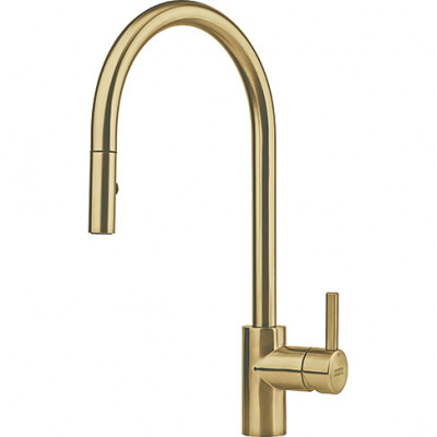 Franke Eos Neo Златен кухненски смесител с издърпващ се душ, pvd gold 115.0681.244