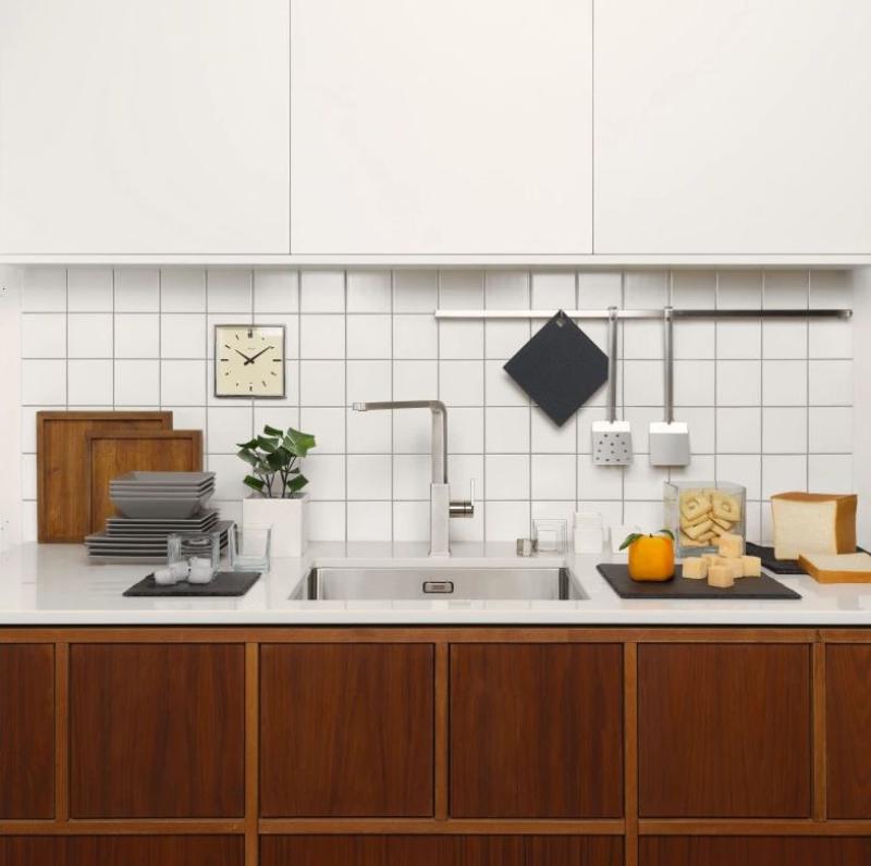 Franke Mythos Кухненска батерия от неръждаема стомана с въртящ се чучур, inox 115.0547.852