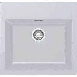 Franke Sirius 2 S2D 610.50 бял синтетичен мивка 56x53cm повърхностен монтаж с отвор за чешма 114.0568.052