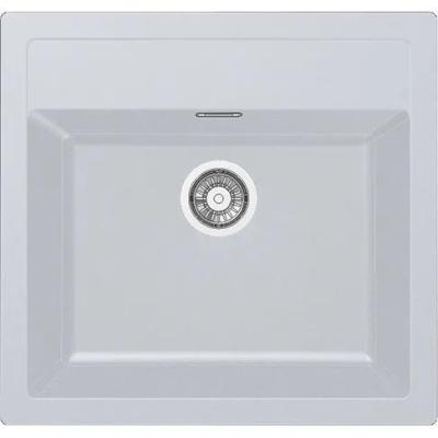 Franke Sirius 2 S2D 610.50 бял синтетичен мивка 56x53cm повърхностен монтаж с отвор за чешма 114.0568.052