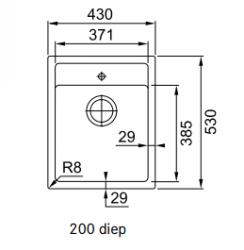 Franke Sirius 2 S2D 610.40 бял пластмасов мивкa 43x53cm за монтаж с отвор за чешма 114.0568.054