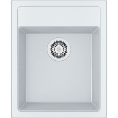 Franke Sirius 2 S2D 610.40 бял пластмасов мивкa 43x53cm за монтаж с отвор за чешма 114.0568.054