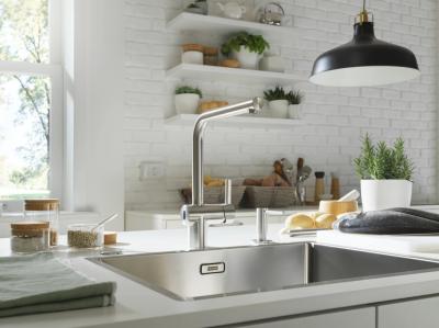 Franke Atlas Neo Сензорен кухненски смесител с въртящ се чучур, inox 115.0625.489