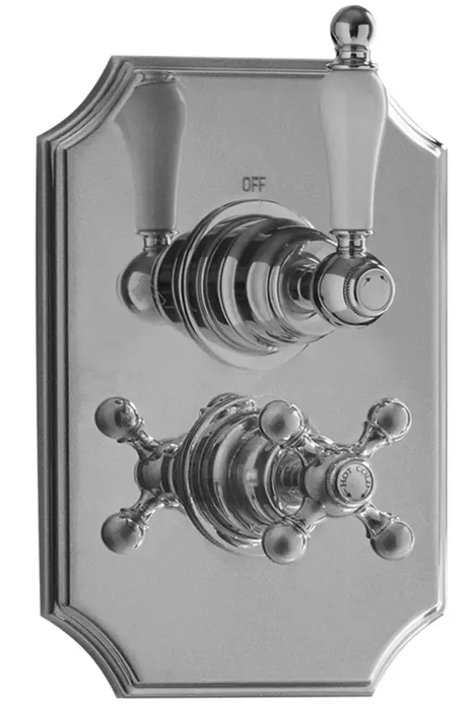 PB класически носталгичен вграден термостат с превключвател хром 1208953839