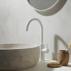 Waterevolution Flow смесител за умивалник, висок модел, матово бял T1121FUBR
