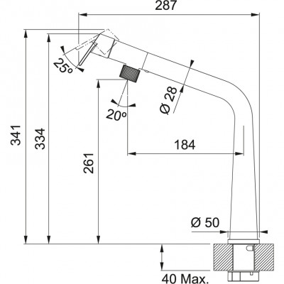 Franke Icon Кухненски смесител с въртящ се чучур, Хром 115.0625.185