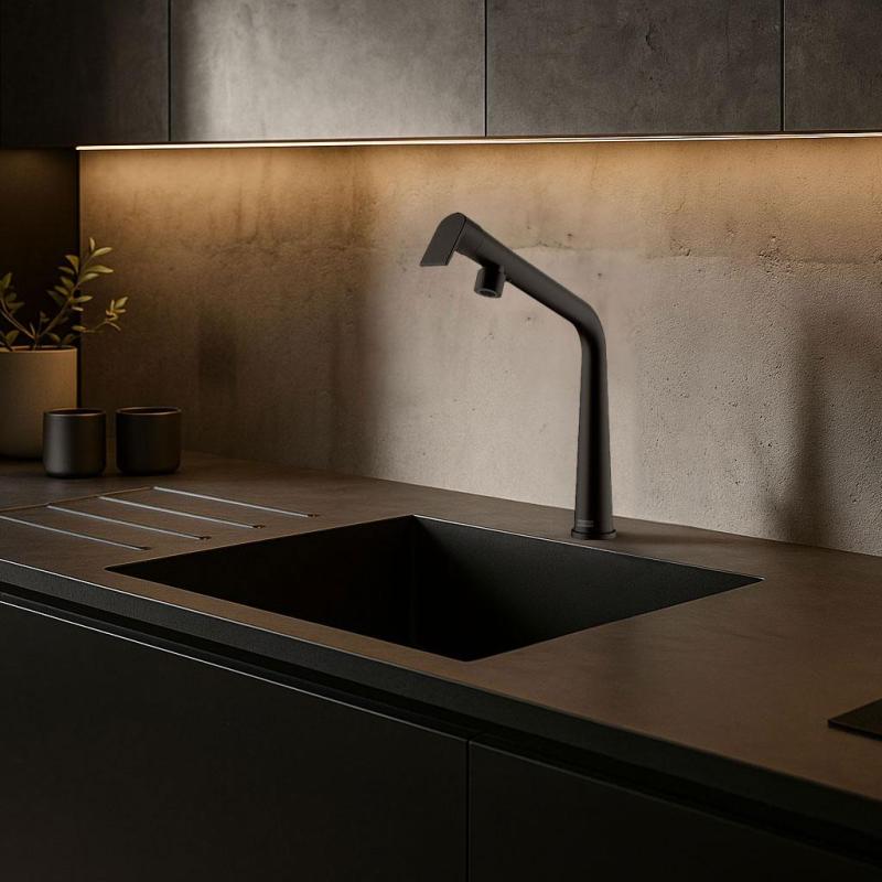 Franke Icon Кухненски смесител матово черен с въртящ се чучур 115.0625.187