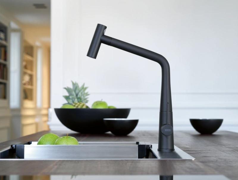 Franke Icon Кухненски смесител черен мат с издърпващ се чучур 115.0625.190