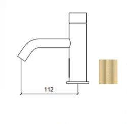 Waterevolution Flow електронен мивков смесител с инфрачервено управление на 230 волта Light Gold T110EEWGE