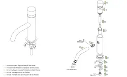 Waterevolution Flow Фонтанен кран самозатварящ се, изчистен месинг T110TPLE