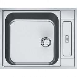 Franke Argos AGX 210 Иноксова мивка 10см плитка, плосък монтаж, 625x510, ,обратима, за хора с увреждания 127.0296.789